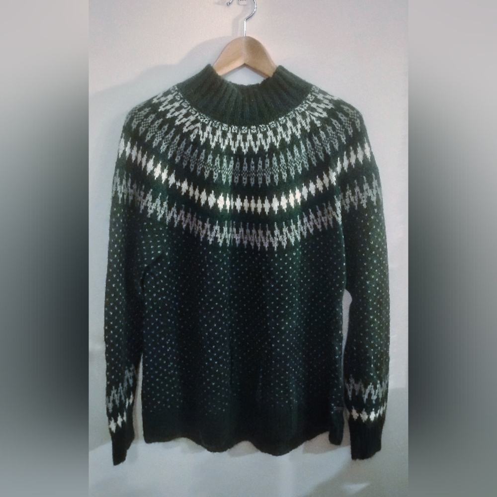 Eddie Bauer Women's Fair Isle Sweater, Sz XL